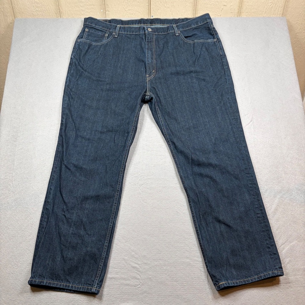Levis 559 Relaxed Straight Jeans Mens 46x32 Dark Wash Indigo Denim